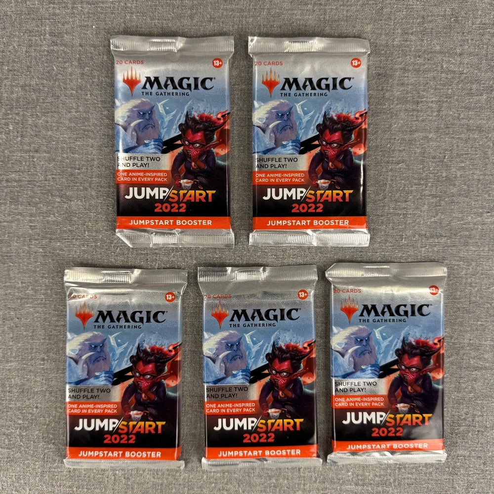 Magic The Gathering Jumpstart 2022 Booster Packs Lot of 5 Sealed MTG 20 Cards